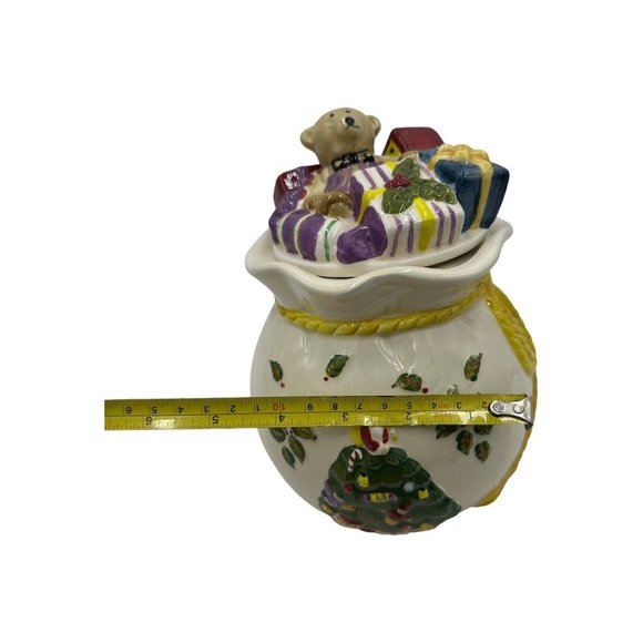 Spode 7.5" Santa's Sack Canister Toy Bag Jar with Sealed Lid - Picture 6 of 7